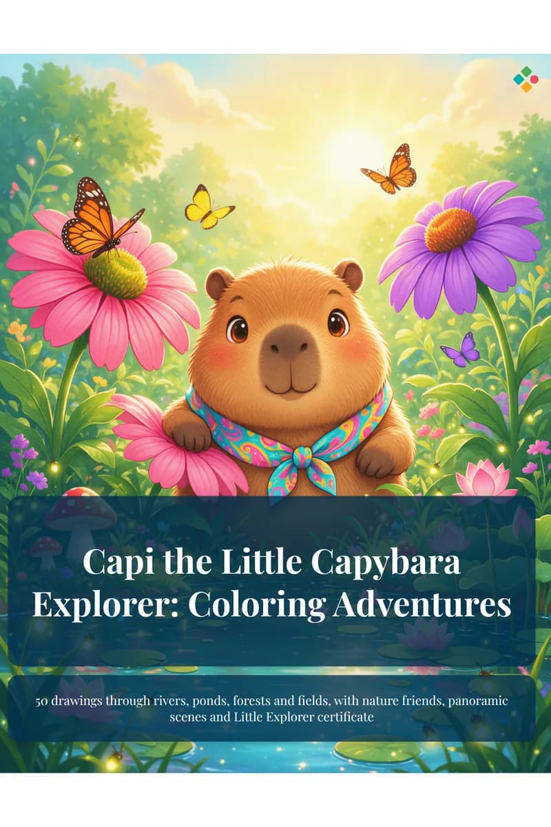Capi the Little Explorer Capybara: Coloring Adventures