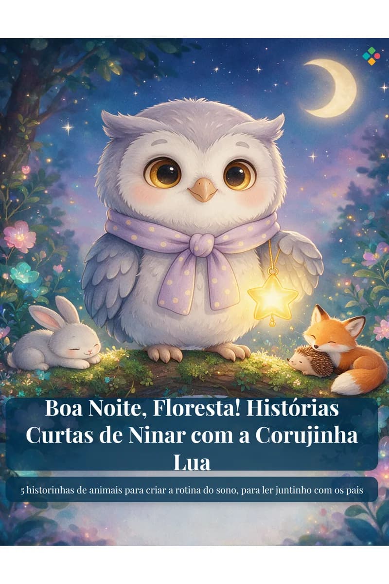 Livro Infantil Ilustrado para Dormir: Histórias Curtas de Ninar com Animais e Rotina do Sono para Ler com os Pais (Ebook + KDP)